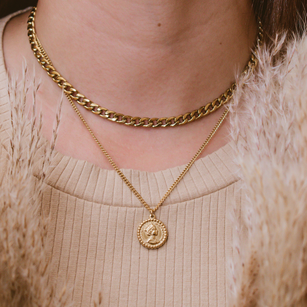 Collar choker moneda
