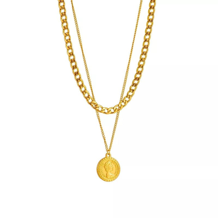 Collar choker moneda