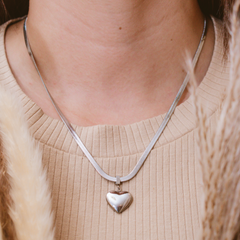 Cadena corazón sólido