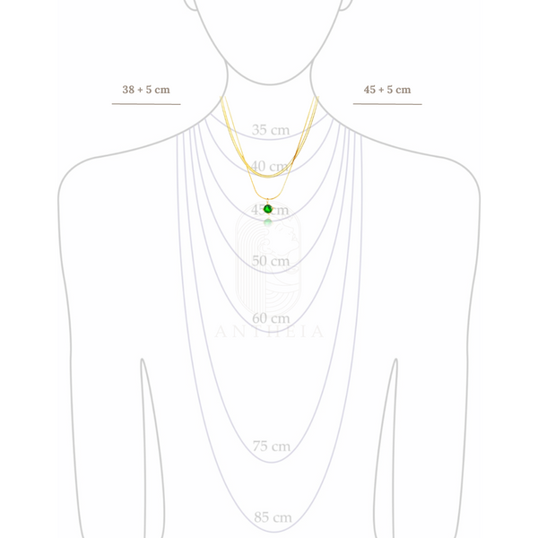 Collar cadena esmeralda