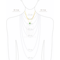 Collar cadena esmeralda