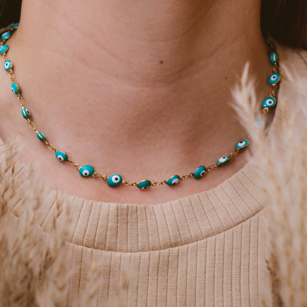 Collar choker ojitos turcos