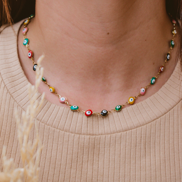 Collar choker ojitos turcos