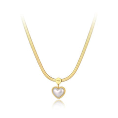 Collar corazón love perla
