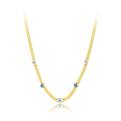 Choker cadena ojos turcos
