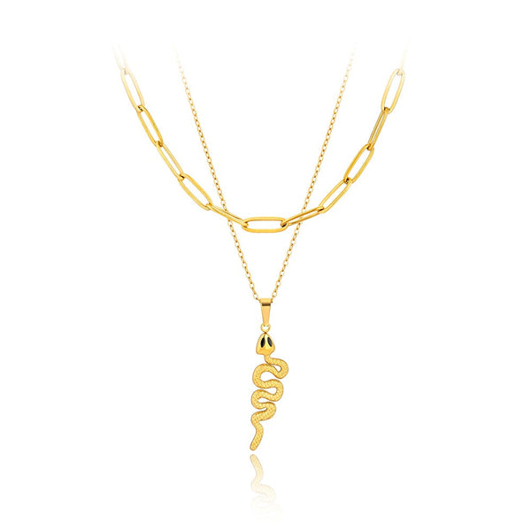 Collar doble serpiente