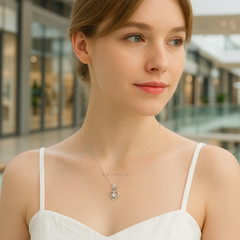 Collar Rosa Corazón 1 CT - CO0002C