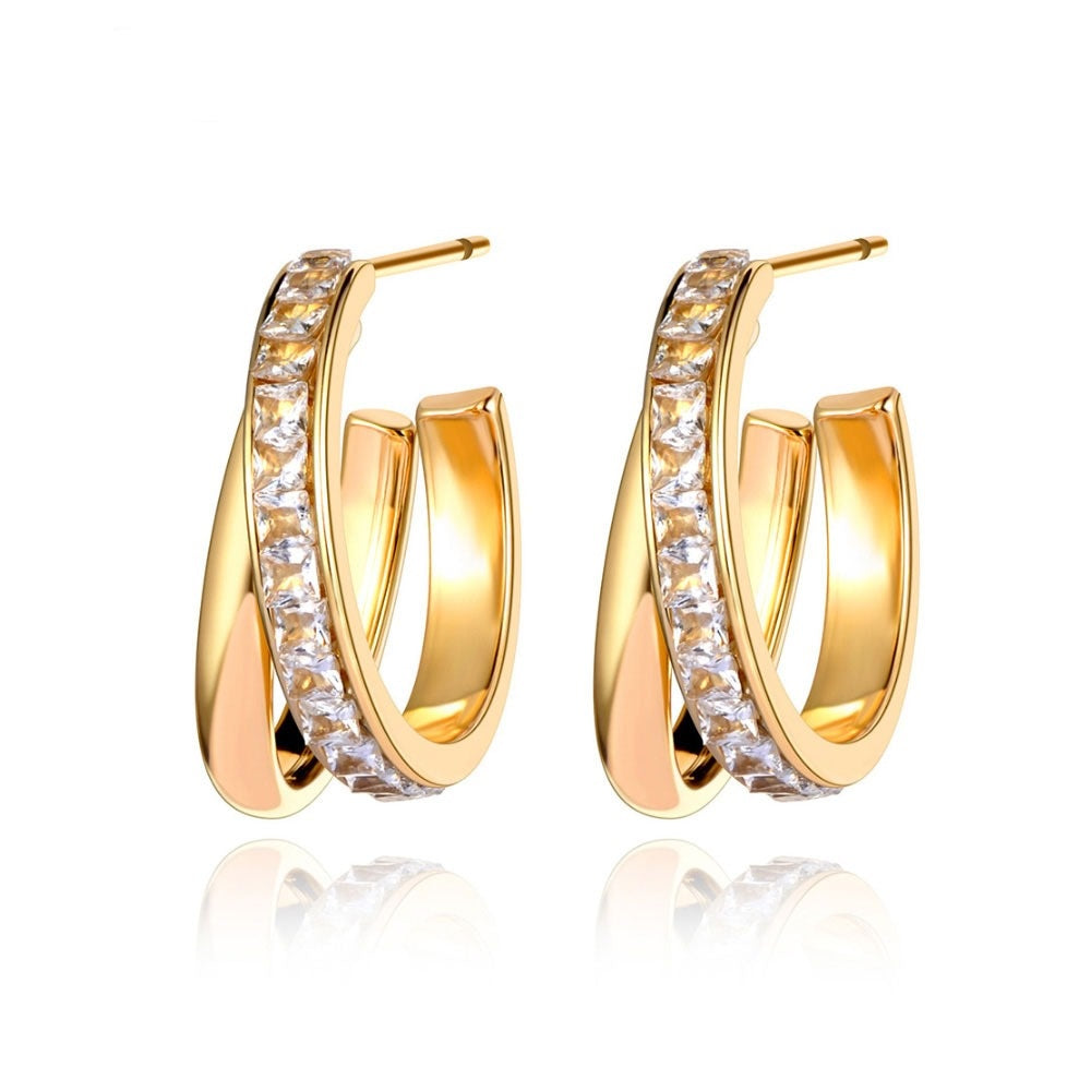 Aretes cristales doble