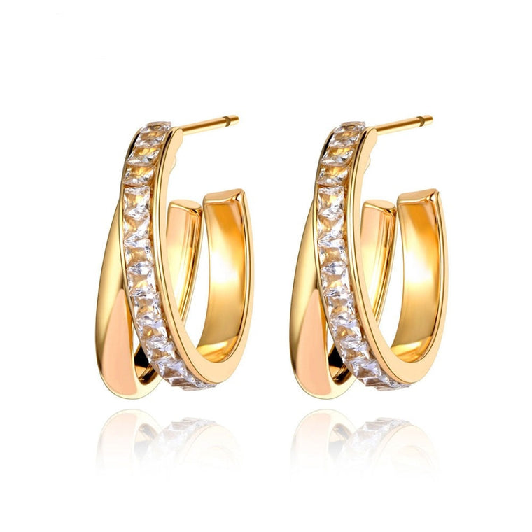 Aretes cristales doble
