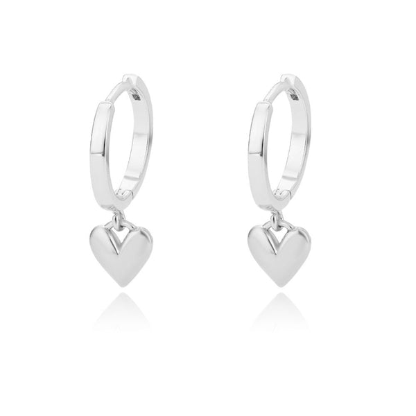 Aretes corazón sólido