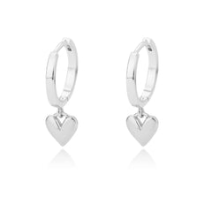Aretes corazón sólido