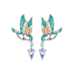Aretes colibrí cristal - AR0028A