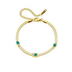 Pulsera cadena ojos turcos