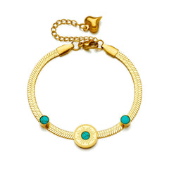 Pulsera cadena circulo piedras