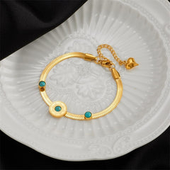 Pulsera cadena circulo piedras