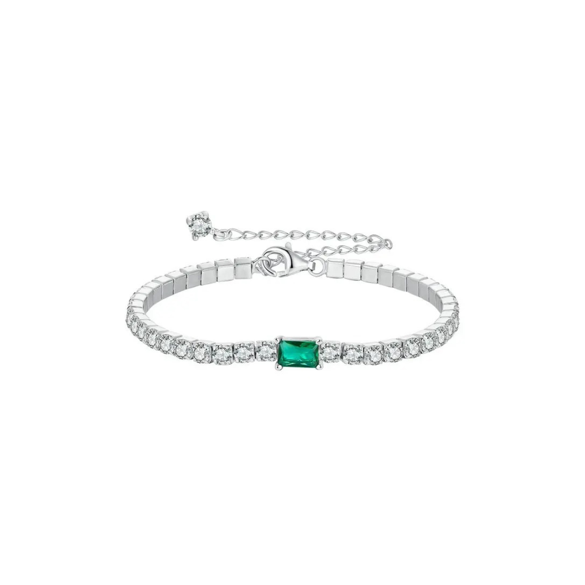 Pulsera esmeralda cristales