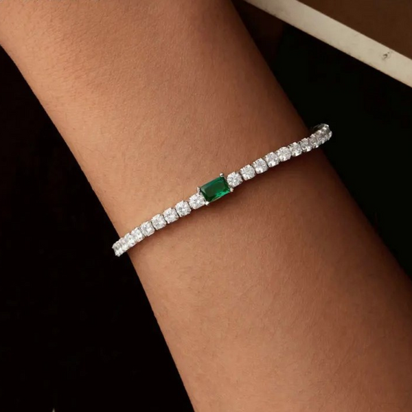 Pulsera esmeralda cristales