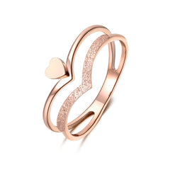 Anillo doble corazón