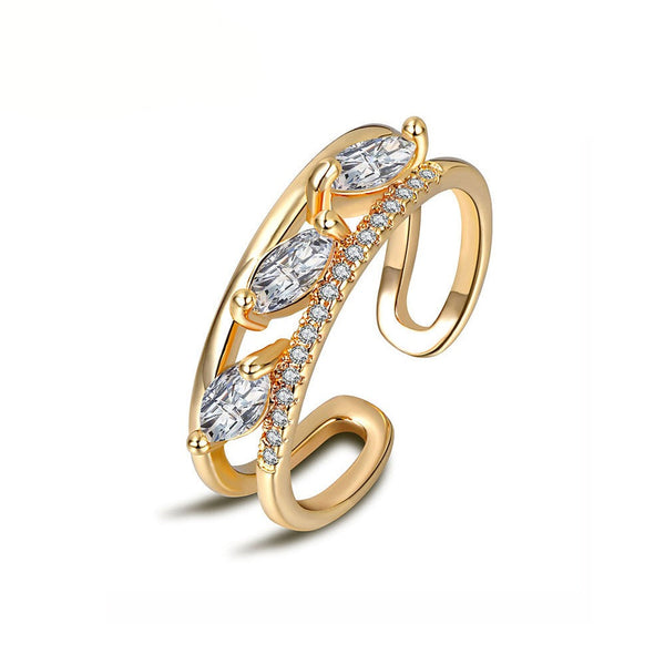 Anillo doble cristales