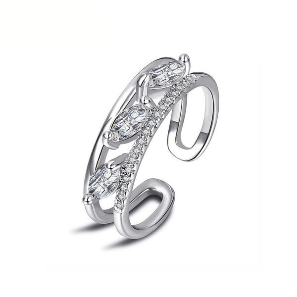 Anillo doble cristales