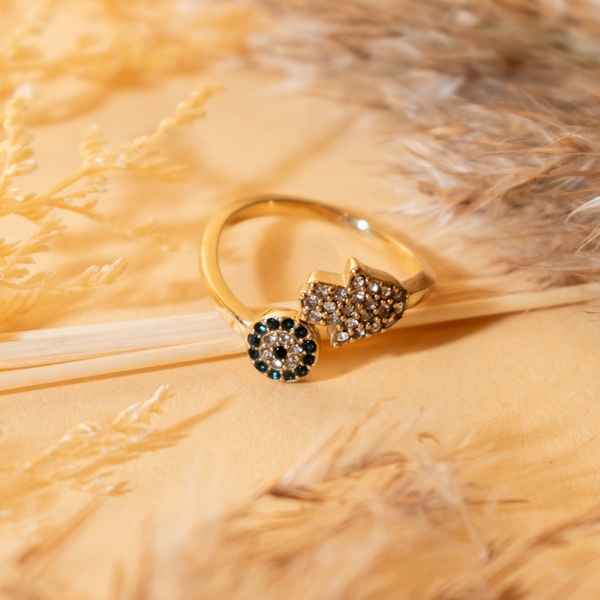 Anillo ojo mano de fátima