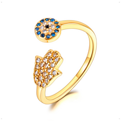 Anillo ojo mano de fátima