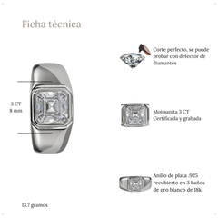 Anillo Asscher Cut 3 CT - AN0058A