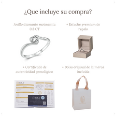 Anillo promesa corazón moissanita - AN0052A