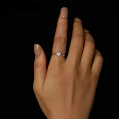 Anillo promesa corazón moissanita - AN0052A