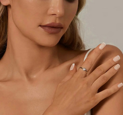 Anillo promesa corazón moissanita - AN0052A