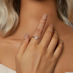 Anillo promesa corazón moissanita - AN0052A
