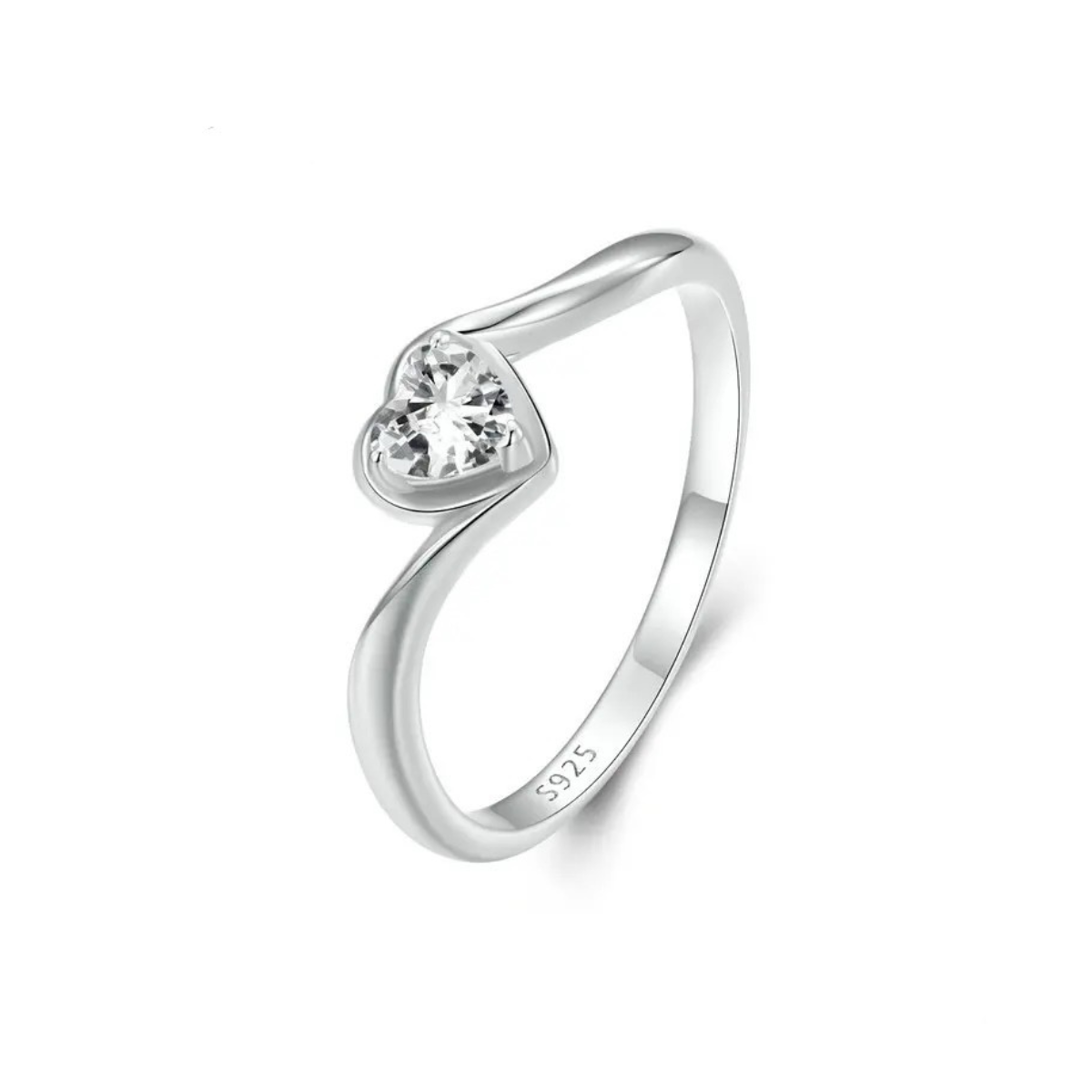 Anillo promesa corazón moissanita - AN0052A