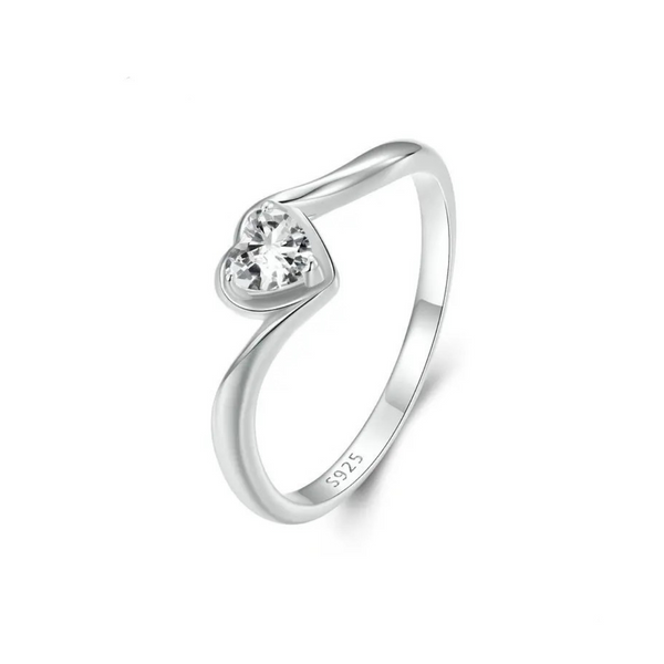 Anillo promesa corazón moissanita - AN0052A