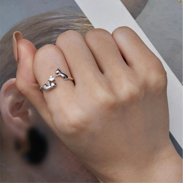 Anillo gatito cristal - AN0035A