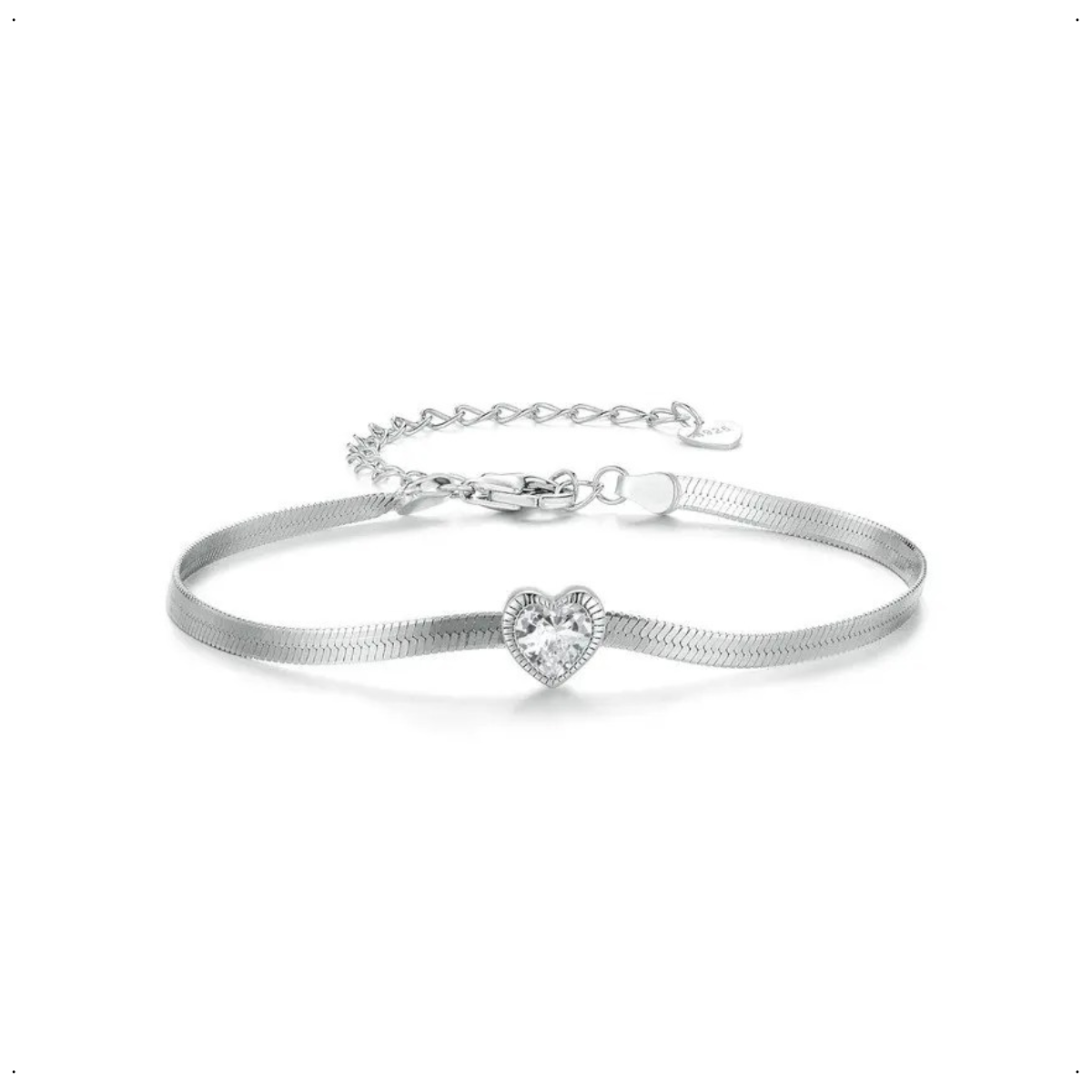 Pulsera corazón cristal