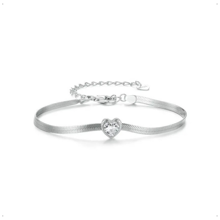 Pulsera corazón cristal