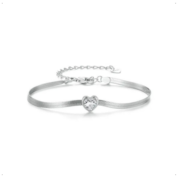 Pulsera corazón cristal