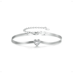 Pulsera corazón cristal