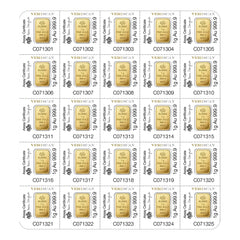 Lingotes de Oro 25 pz de 1g c/u